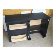 Mueble, Mesa Para Maquina De Coser Negro Veteado