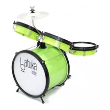 Bateria Infantil Batuka Baby Verde Luen Criança 2 A 4 Anos 