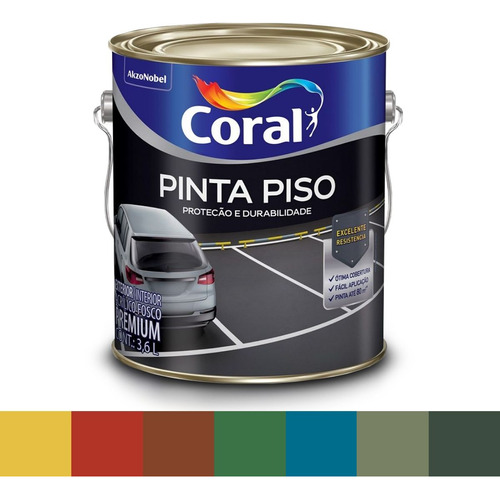 Tinta Pinta Piso Coral Premium Galão 3,6 Litros