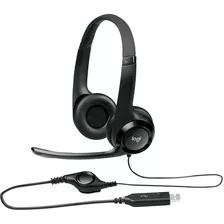 1 Fone Headset Logitech H390 Usb 2.0 Controle De Volume Novo