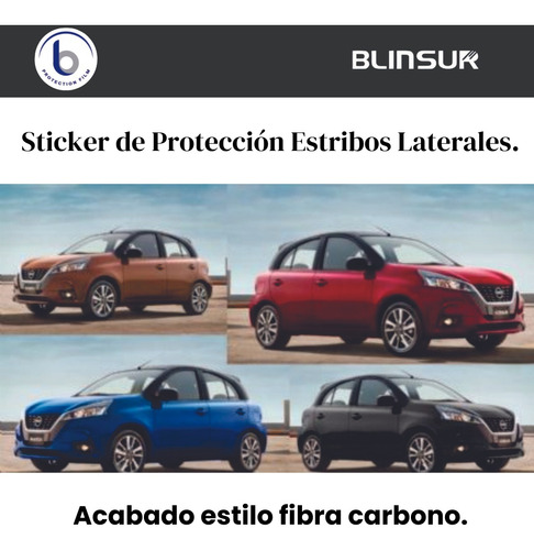 Sticker Proteccin De Estribos Puertas Nissan March Foto 2