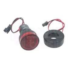 Amperimetro Digital 22mm - Vermelho - 50 A 380vca/0-100a