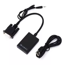 Adaptador Convertidor Vga A Hdmi C/cable Audio, Video Fullhd