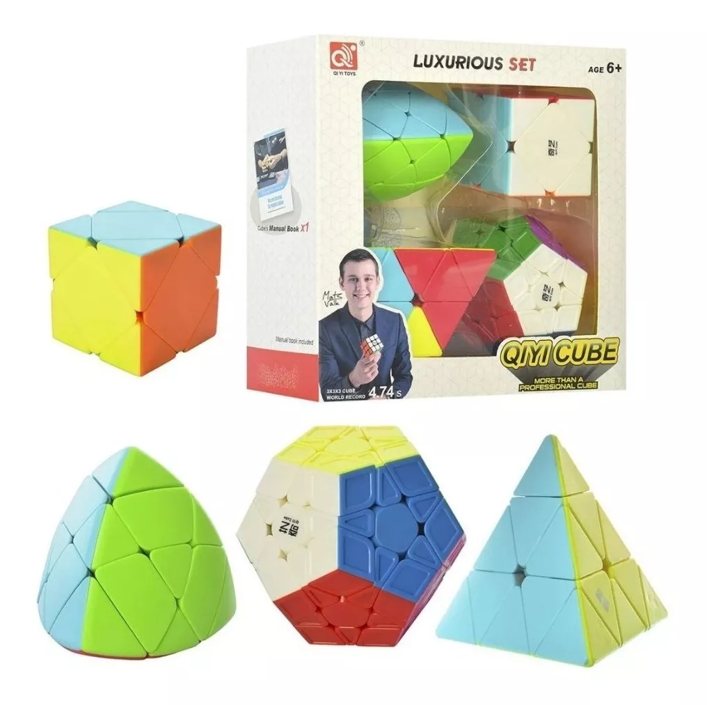 Set Cubos Rubik - En Formas + 2 Triangular -cubo- Pentágono