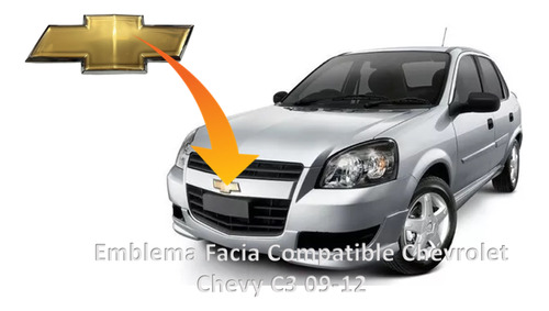 Emblema Facia Compatible Chevrolet Chevy C3 09-12 Foto 4