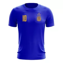 Camiseta Argentina Azul Con El Nro Y Nombre Que Elijas