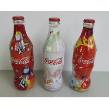 Coleção 3 Garrafa Coca Cola Brasil 2007 Zona Sul Ano Novo