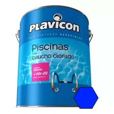 Plavicon Pintura Piscinas Pileta Caucho Clorado Azul 4 L 