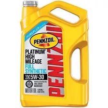 Pennzoil Platinum High Mileage Motor Oil 5w-30, 5 Cuartos De