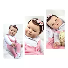 Bebe Reborn Maddie Realista Menina Tecido Boneca Perfeita