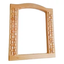 Espejo De Madera Con Arco Acabado Fino Artesanal Envio Full