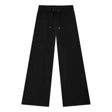 Kukie Calça Wide Leg Sweet Mood Moletom Preto