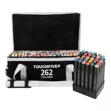 Touchfive Marcadores 262 Colores Base De Alcohol Doble Punta