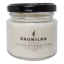 Vela Aromática 100% Vegetal - Pote 150g Com Tampa - Baunilha