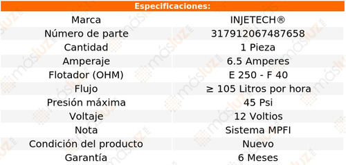 1- Mod Bomba Combustible Pontiac Pursuit L4 2.4l 06 Injetech Foto 2