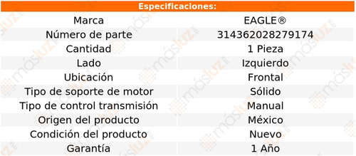 1) Soporte Motor Del Izq Daewoo Lanos 1.5l 4 Cil Std 99/02 Foto 4