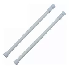 2x Tubos Ajustables Para Cortina De Baño / 30-50cm