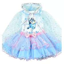 Vestido Para Niña Bluey, Disfraz Para Niña Bluey 