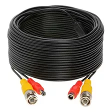 Cable De Alimentación De Video Bnc Prefabricado En Negro