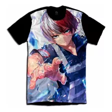 Camiseta Boku No Hero Anime Shouto Todoroki Gelo Geek Summer