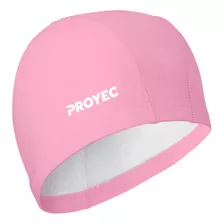 Gorro Natacion Adulto Pu Gorra Polyflex Elastico Impermeable Color Rosa Diseño De La Tela Liso Tamaño Unico