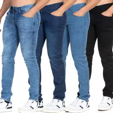 Kit C/4 Calça Jeans Masculina Revenda Atacado Com Elastano 