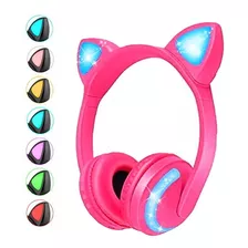 Fone S/fio Orelhas De Gato Com Led Headset Gatinho Bluetooth