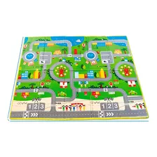 Alfombra De Juego Railway Hape Multicolor