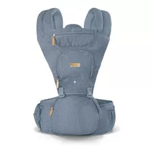 Canguru Para Bebê Hipseat Azul Taupe Até 15kg - Fisher Price Cor Azul