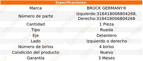 1_ Maza Rueda Delantera Izq O Der Rio L4 1.6l 15/21 Bruck Foto 2