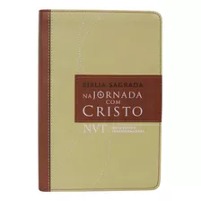 Livro Bíblia Sagrada Na Jornada Com Cristo Marrom