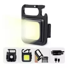 Linterna Led Cob Llavero Gancho Portátil Recargable Potente