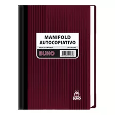 Libro Obra - Manifold Triplicado Autocopiativo 50h Búho Color Burdeo