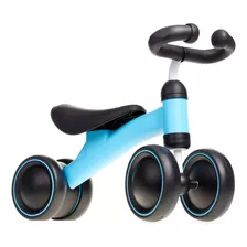 Bicicleta De Equilíbrio 4 Rodas Bebê Sem Pedal Infantil Cor Azul