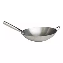 Sarten Wok Chino 38 Cm Inoxidable Grado Alimenticio Uso Rudo