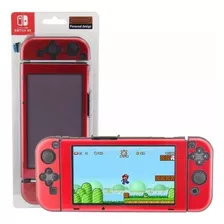  Protector Rigido De Aluminio Nintendo Switch Rojo