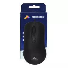 Mouse 1000dpi Preto Com Cabo Usb Logo Rgb Monocron Mn264-4d
