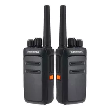 Walkie Talkie Radio Pack 2 Unid Portatil Transmisor Receptor Bandas De Frecuencia 400-470mhz Color Negro