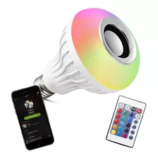 Lampara Led Parlante Bluetooth Control Remoto Blanca Rgb 7w