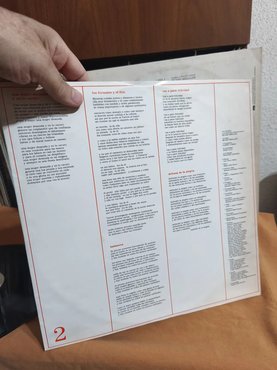 Joan Manuel Serrat - El Sur También Existe - vinilo 1985
