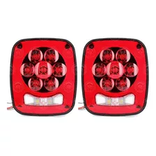 Par 2 Pz Calavera Tipo Jeep 9 Led Plafón Camión Fijo/estrobo