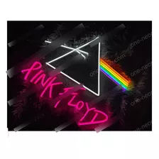 Letrero Led Neon Pink Floyd Ancho 80cm Luminoso