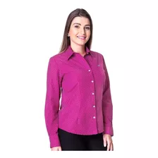 Camisa Poá Rosê Blush Feminina Adry - Pimenta Rosada