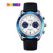 Relojes De Cuero Con Calendario Casuales Impermeables Skmei