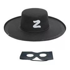 Kit Fantasia Zorro Chapéu + Máscara 