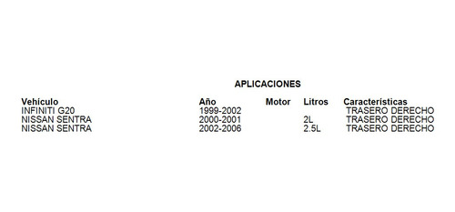 Caliper De Freno Trasero Derecho Infiniti G20 1999-2002 Foto 6