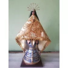 Virgen De Juquila 50cm Resina Vestido 