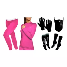 Conjunto Termico+guantes+mascara+medias Pp+medias Gruesas Cu