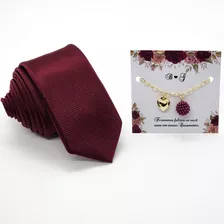 10 Pulseiras +10 Gravatas Marsala P/ Padrinhos De Casamento