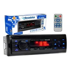 Auto Rádio Roadstar Controle Remoto App Fm Usb Sd Bt Rs2604